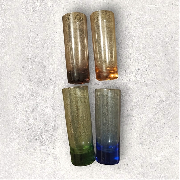 Dining hand-painted Champange wine glasses and Vintage Tall Crystal Multi Colour - Picture 2 of 5